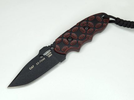 TOPS Knives C.A.T. Fixed Blade Knife Red/Black G-10